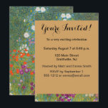 Convites Gustav Klimt Flower Garden Cottage Nature<br><div class="desc">Uma bela pintura de jardim - esta é uma pintura clássica de Gustav Klimt,  chamada Jardim de Algodão,  ou Jardim Bauergarten,  1907,  que é um close up de um jardim floral,  uma pintura floral colorida.</div>