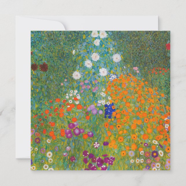 Convites Gustav Klimt - Jardim de Flores (Frente)