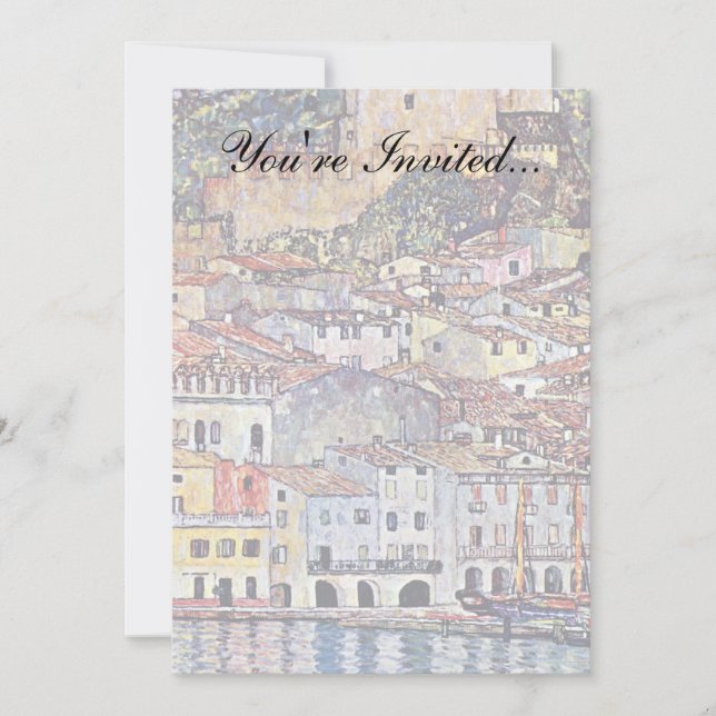 Convites Gustav Klimt - Malcesina no lago Garda Itália (Frente)