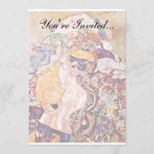 Convites Gustav Klimt - O Berço - Recém-Nascido
