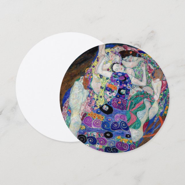 Convites Gustav Klimt Pintando A Virgem (Frente/Verso)