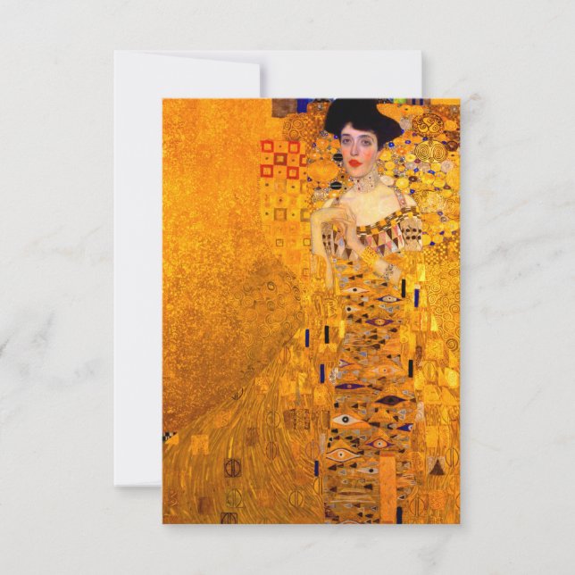 Convites Gustav Klimt Retrato de Adele Bloch Bauer (Frente)