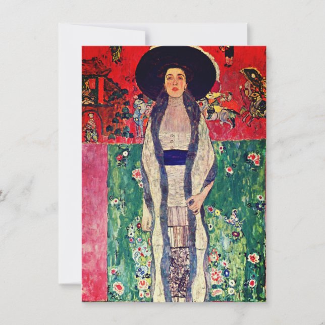 Convites Gustav Klimt Retrato de Adele Bloch-Bauer II (Frente)