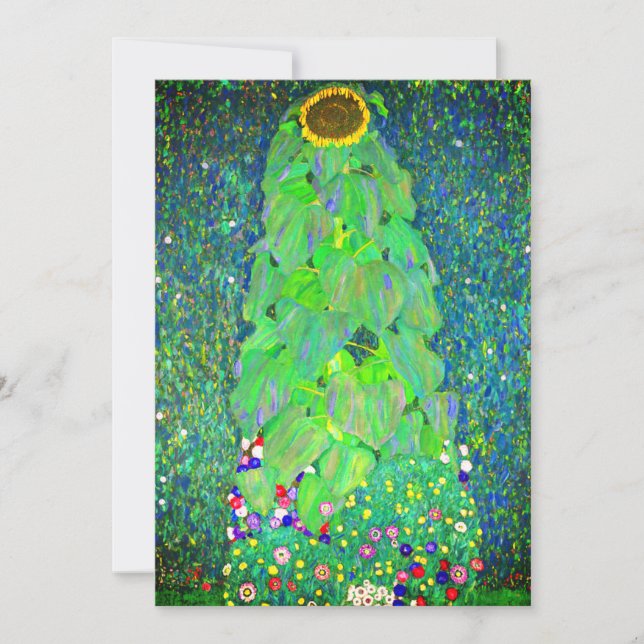 Convites Gustav Klimt Sunflower (Frente)