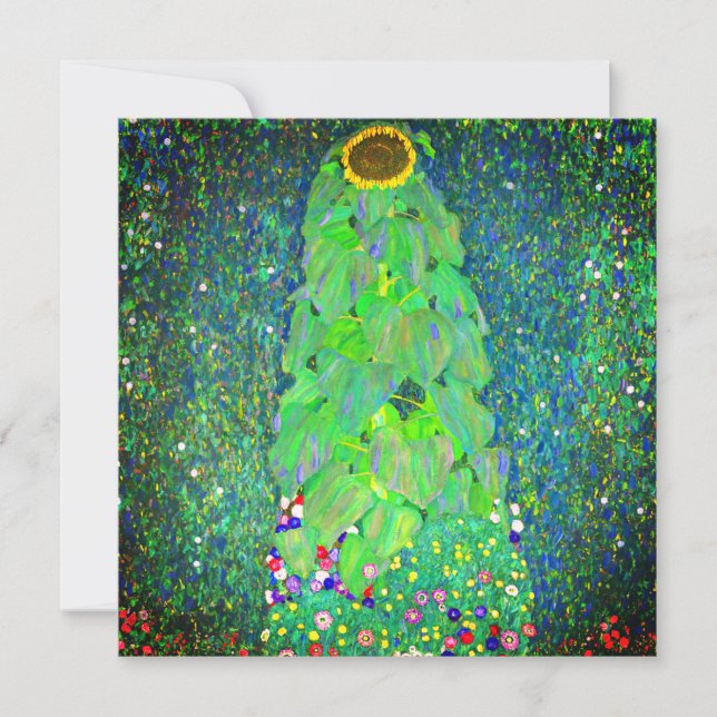 Convites Gustav Klimt Sunflower (Frente)