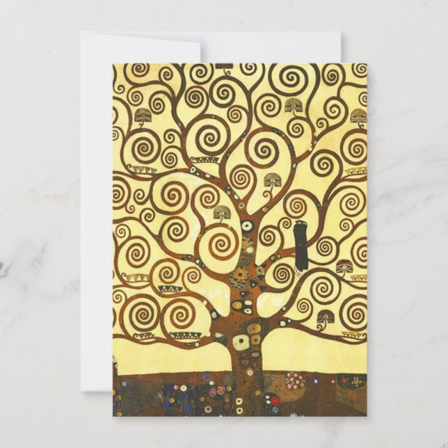 Convites Gustav Klimt Tree of Life Invitations (Frente)