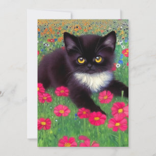 Convites Gustav Klimt Tuxedo Cat