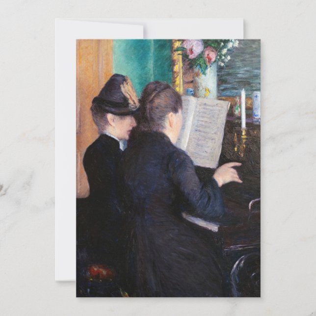 Convites Gustave Caillebotte - A Lição de Piano (Frente)