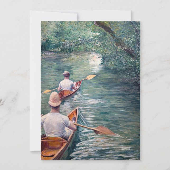 Convites Gustave Caillebotte - Canoas no Yerres (Frente)