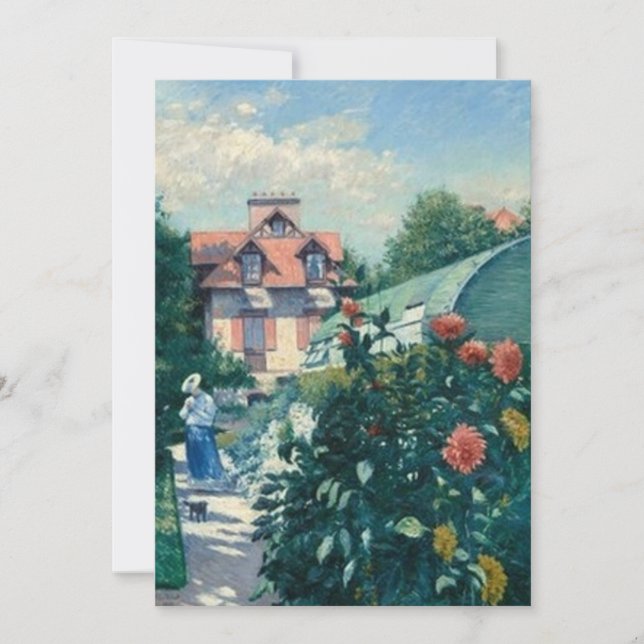 Convites Gustave Caillebotte - Dahlias, Jardim do Petit Gen (Frente)