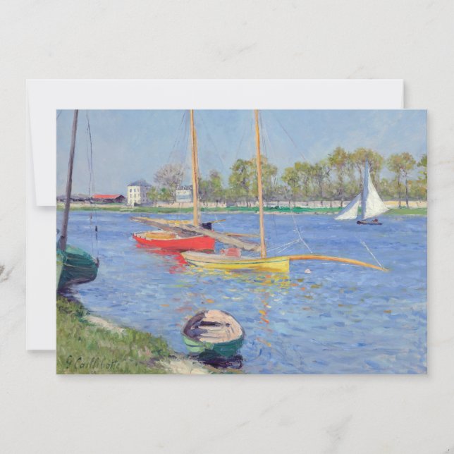 Convites Gustave Caillebotte - O Sena em Argenteuil (Frente)