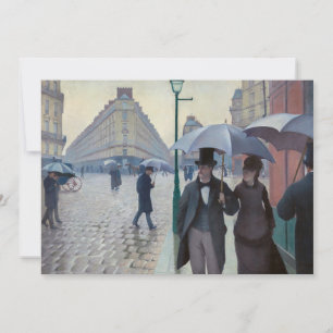 Convites Gustave Caillebotte - Rua de Paris; Dia Chuvoso