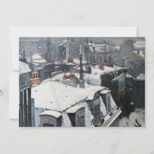 Convites Gustave Caillebotte - Telhados na Neve