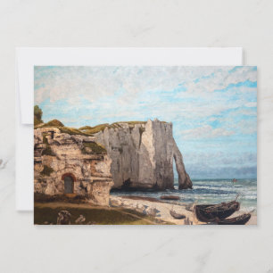 Convites Gustave Courbet - Cliffs at Etretat após tempesta