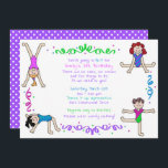 Convites Gymnastics Girls Tumbling Party Gymnast Kids<br><div class="desc">Junte-se à diversão com o nosso Convite 'Gymnastics Girls'! Imaginem um mundo onde jovens ginastas graciosamente tropeçam, sacudir e se girem numa exibição caprichosa de atlética e alegria. Este convite capta o espírito de agilidade e entusiasmo, fazer a escolha perfeita para as festas de aniversário de ginástica infantil. À medida...</div>