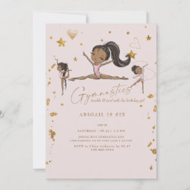 Convites Gymnastics Tumble Twirl Festa de aniversário IV