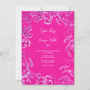 Convites Gypsophila Mistura e Casamento de Combinação Rosa-