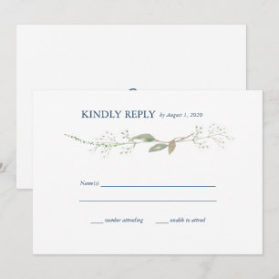 Convites Gypsophila Wreath Wedding RSVP