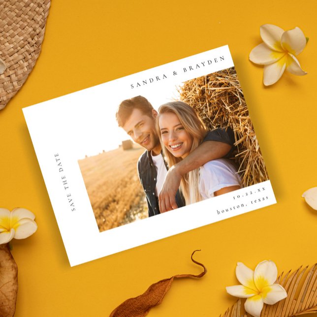 Convites H MOD 2 Foto simples Salvar a Data (Criador carregado)