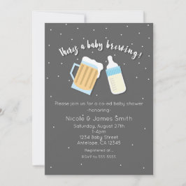 Convites Há um bebê preparando canecas de cerveja para Chuv