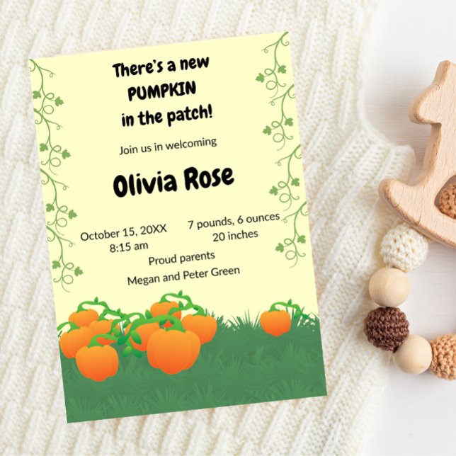 Convites Há uma nova abóbora no recheio (Criador carregado)