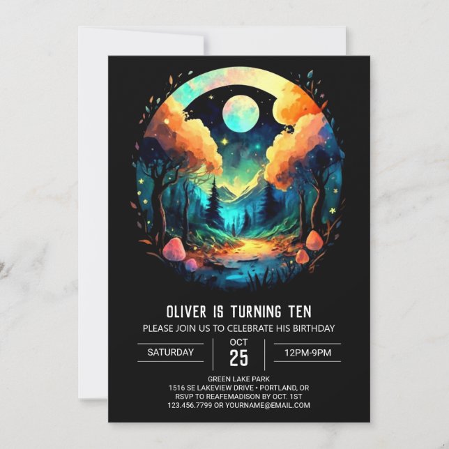 Convites Hábito Chic Encantado Woods (Frente)