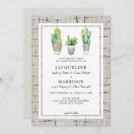 Convites Hacienda Style Cactus Courtyard em Casamento de Ci