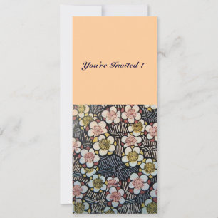 CONVITES HAIKU/ PRETO BRANCO AMARELO ROSA FLORES DE PRIMAVE