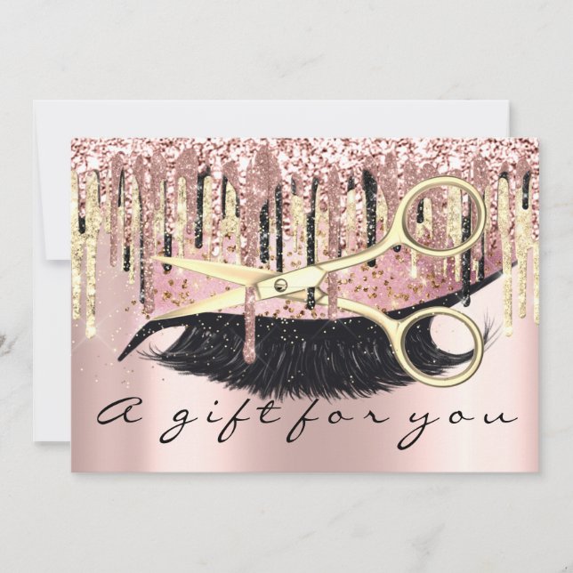 Convites Hairdresser do Certificado de Presente Makeup Lash (Frente)