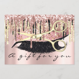 Convites Hairdresser do Certificado de Presente Makeup Lash