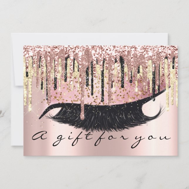 Convites Hairdresser do Certificado de Presente Makeup Lash (Frente)