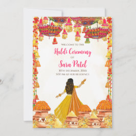 Convites Haldi & convites Haldi Casamento Hindu