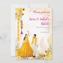 Convites Haldi e Convites de casamento Hindu