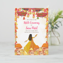 Convites Haldi e convites Haldi Casamento Hindu