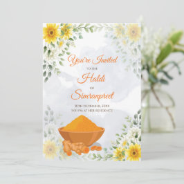 Convites Haldi e convites Holud convite
