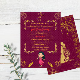 Convites Half Saree Ritu Kala Samskara