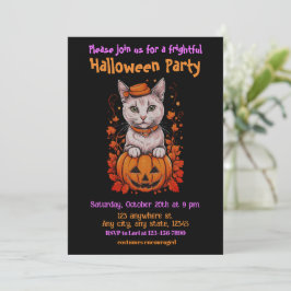 Convites Halloween, 6 gatinhos, divertido, assustador, Jack