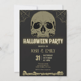 Convites Halloween Adult Party Scull