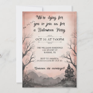 Convites Halloween Adulto de Casa Assompida