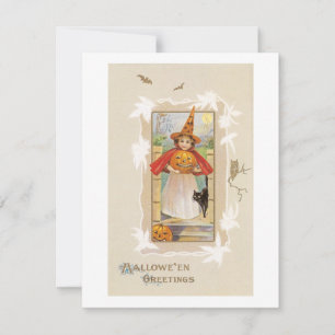 Convites Halloween antigo, bruxa