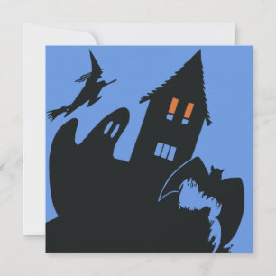 Convites Halloween Antigo, Casa Assombrada Assustadora e Br