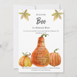 Convites Halloween Autumn Pumpkin Babyshower Invitation