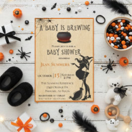 Convites Halloween Baby está a caminho Festa de Bebê Bruxin