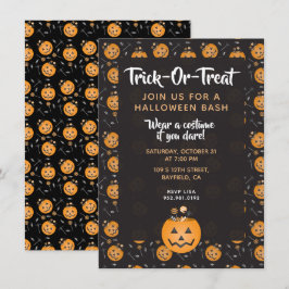 Convites Halloween Bash Trick Ou Treine Pumpkin Candy