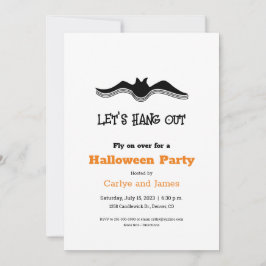 Convites Halloween Bat, Vamos Hang Out