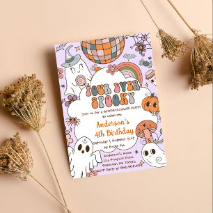 Convites Halloween Birthday Ghouls 4ª Festa de Aniversário