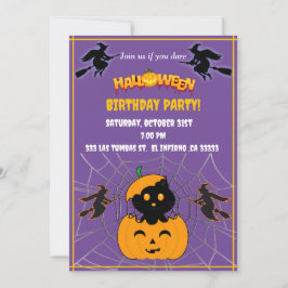 Convites Halloween Bithday party
