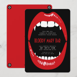 Convites Halloween Bloody Mary Vampire Brunch Invent