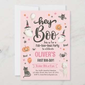 Convites Halloween Boo Bash Invitation-Costume Party-Spooky