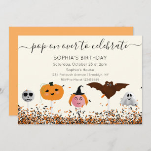 Convites Halloween-Cake-Pop-Neutral-Birthday